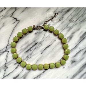 J. Crew green rhinestone statement necklace